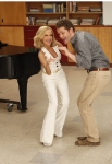 GLEE: April (guest star Kristin Chenoweth, L) and Will (Matthew Morrison, R) perform a duet in the "Rumours" episode of GLEE airing Tuesday, May 3 (8:00-9:01 PM ET/PT) on FOX. ©2011 Fox Broadcasting Co. Cr: Beth Dubber/FOX