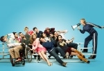 GLEE: New Directions returns on GLEE premiering Tuesday, Sept. 21 (8:00-9:00 PM ET/PT) on FOX. Pictured bottom row L-R: Kevin McHale, Naya Rivera, Mark Salling, Jenna Ushkowitz, Dianna Agron, Lea Michele and Jane Lynch. Middle row L-R: Jessalyn Gilsig, Jayma Mays, Matthew Morrison and Cory Monteith. Top row L-R: Heather Morris, Chris Colfer and Amber Riley. ©2010 Fox Broadcasting Co. Cr: Patrick Ecclesine/FOX