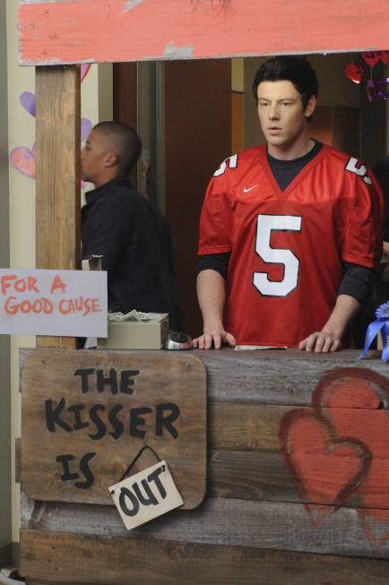 GLEE: Finn (Cory Monteith) participates in a kissing booth to raise money for the glee club in the "Silly Love Songs" episode of GLEE airing Tuesday, Feb. 8 (8:00-9:00 PM ET/PT) on FOX. Â©2011 Fox Broadcasting Co. CR: Michael Yarish/FOX