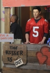 GLEE: Finn (Cory Monteith) participates in a kissing booth to raise money for the glee club in the "Silly Love Songs" episode of GLEE airing Tuesday, Feb. 8 (8:00-9:00 PM ET/PT) on FOX. Â©2011 Fox Broadcasting Co. CR: Michael Yarish/FOX