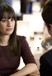 GLEE: Rachel (Lea Michele, L) tries to recruit Kurt (Chris Colfer, R) back in the "Special Education" episode of GLEE airing Tuesday Nov. 30 (8:00-9:00 PM ET/PT) on FOX. Â©2010 Fox Broadcasting Co. CR: Justin Lubin/FOX