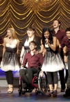 GLEE: New Directions perform at Sectionals in the "Special Education" episode of GLEE airing Tuesday Nov. 30 (8:00-9:00 PM ET/PT) on FOX. Â©2010 Fox Broadcasting Co. CR: Justin Lubin/FOX