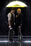 GLEE: Will (Matthew Morrison, L) and Holly (guest star Gwyneth Paltrow, R) perform "Singing in the Rain and "Umbrella" in "The Substitute" episode of GLEE airing Tuesday, Nov. 16 (8:00-9:00 PM ET/PT) on FOX. Â©2010 Fox Broadcasting Co. CR: Adam Rose/FOX