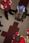 GLEE: Members of the football team are about to slushee Artie (Kevin McHale, C) in a special episode of GLEE airing after SUPER BOWL XLV on Sunday, Feb. 6 (approx. 10:30-11:30 PM ET; approx. 7:30-8:30 PM PT) on FOX. ©2011 Fox Broadcasting Co. Cr: Adam Rose/FOX