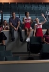 GLEE: The Glee club watch Sunshine perform in "Audition," the season premiere episode of GLEE airing Tuesday, Sept. 21 (8:00-9:00 PM ET/PT) on FOX. ©2010 Fox Broadcasting Co. Pictured L-R: Chris Colfer, Matthew Morrison, Harry Shum Jr., Jenna Ushkowitz, Dianna Agron, Mark Salling, Naya Rivera, Heather Morris, Amber Riley and Kevin McHale. Cr: Adam Rose/FOX
