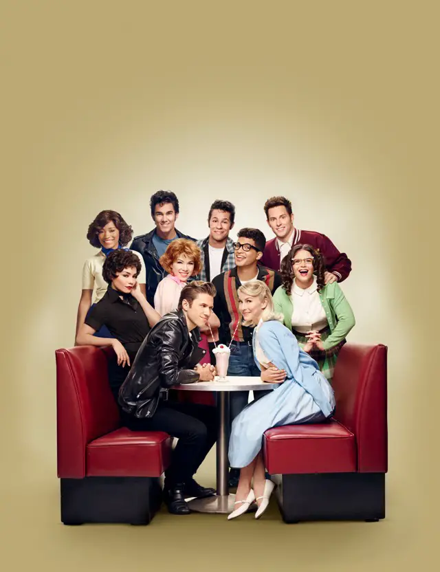 GREASE: LIVE: (L-R): Keke Palmer, Vanessa Hudgens, Carlos PenaVega, Carly Rae Jespen, Aaron Tveit, David Del Rio, Jordan Fisher, Julianne Hough, Andrew Call and Kether Donohue in GREASE: LIVE airing LIVE Sunday, Jan. 31, 2016 (7:00-10:00 PM ET live/PT tape-delayed) on FOX. Cr: Tommy Garcia/FOX