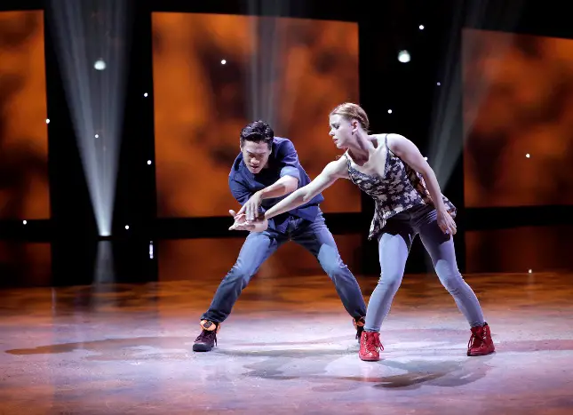 SO YOU THINK YOU CAN DANCE: Top 4 contestant Jana “JaJa” Vankova (R) and top 10 contestant Jim Nowakowski perform a Hip-Hop routine to “No Woman, No Cry” choreographed by Christopher Scott on the Season Finale of SO YOU THINK YOU CAN DANCE airing Monday, September 14 (8:00-10:00 PM ET live/PT tape-delayed) on FOX. ©2015 FOX Broadcasting Co. Cr: Adam Rose