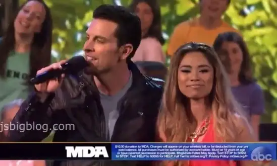 Chris Mann and Jessica Sanchez perform "Lean on Me" at the MDA Telethon