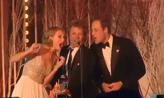 Taylor Swift, Jon Bon Jovi Prince William - Livin on a Prayer - VIDEO