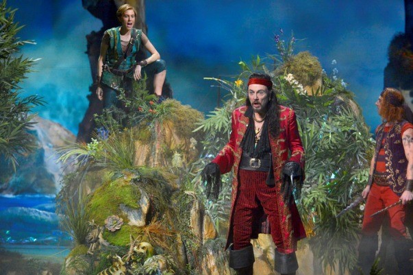 PETER PAN LIVE! -- Pictured: (l-r) Allison Williams as Peter Pan, Christopher Walken as Captain Hook