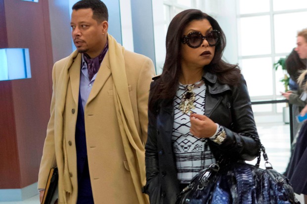 EMPIRE: Lucious (Terrence Howard, L) and Cookie (Taraji P. Henson, R) enter Empire Entertainment in the "Unto the Breach" episode of EMPIRE airing Wednesday, March 4 (9:01-10:00 PM ET/PT) on FOX. ©2015 Fox Broadcasting Co. CR: Chuck Hodes/FOX