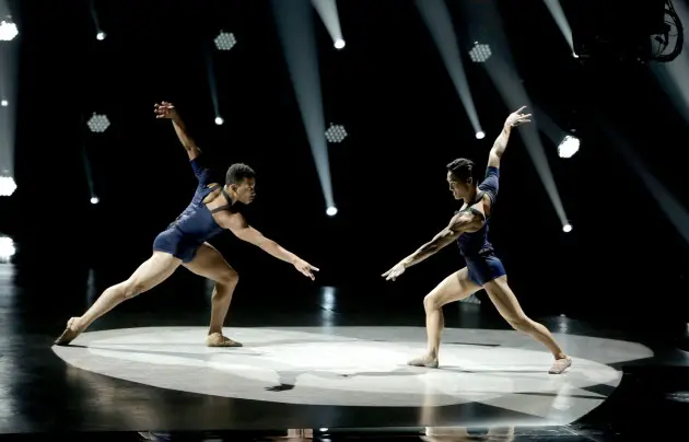 SO YOU THINK YOU CAN DANCE: L-R: Top 20 contestants Darion Flores and Jim Nowakowski perform a Ballet routine to “Blood And Stone” choreographed by Benoit Swan Pouffer on SO YOU THINK YOU CAN DANCE airing Monday, July 13 (8:00-10:00 PM ET live/PT tape-delayed) on FOX. ©2015 FOX Broadcasting Co. Cr: Adam Rose