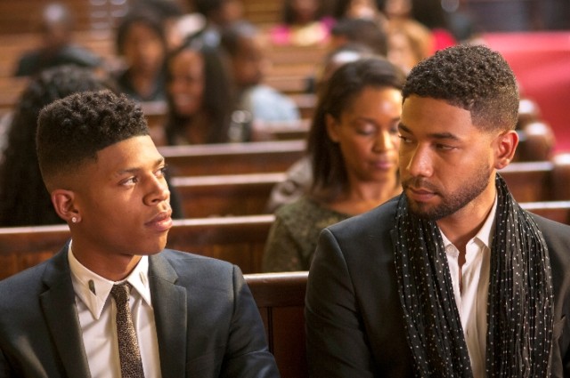 EMPIRE: L-R: Bryshere Gray and Jussie Smollett in the “Be True” episode of EMPIRE airing Wednesday, Oct. 21 (9:00-10:00 PM ET/PT) on FOX. ©2015 Fox Broadcasting Co. Cr: Matt Dinerstein/FOX.