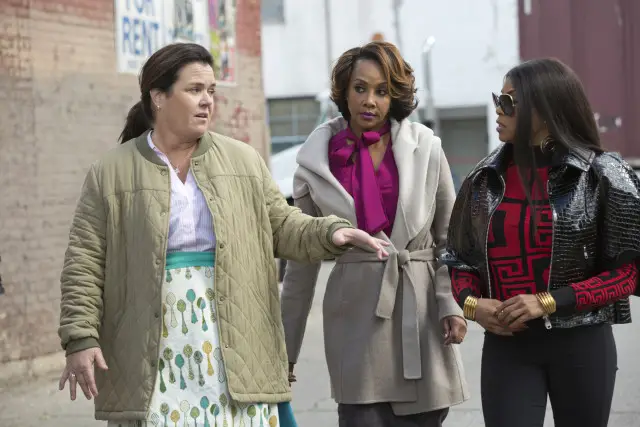 EMPIRE: L-R: Guest stars Rosie O'Donnell and Vivica A. Fox with series star Taraji P. Henson in the “Sinned Against” episode of EMPIRE airing Wednesday, Nov. 25 (9:00-10:00 PM ET/PT) on FOX. ©2015 Fox Broadcasting Co. Cr: Chuck Hodes/FOX.