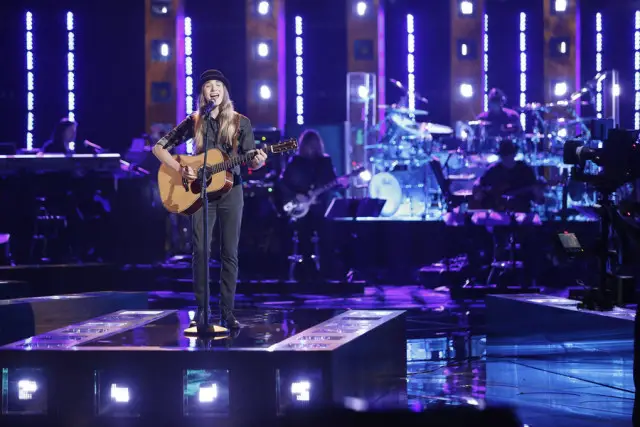 THE VOICE -- "Live Playoffs" Episode 913C -- Pictured: Sawyer Fredericks -- (Photo by: Tyler Golden/NBC)