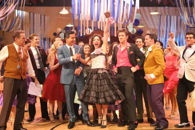 GREASE: LIVE: L-R: Barry Pearl, Mario Lopez, Yvette Gonzalez-Nacer, Aaron Tveit, Andrew Call and Jordan Fisher during the dress rehearsal for GREASE: LIVE airing LIVE Sunday, Jan. 31, 2016 (7:00-10:00 PM ET live/PT tape-delayed), on FOX. © 2016 Fox Broadcasting CO. Cr: Kevin Estrada/FOX