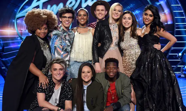 AMERICAN IDOL: Top 10: L-R: Top 10 contestants La'Porsha Renae, MacKenzie Bourg, Tristan McIntosh, Trent Harmon, Olivia Rox, Gianna Isabella, Sonika Vaid, (L-R Front Row) Dalton Rapattoni, Avalon Young and Lee Jean on AMERICAN IDOL airing Thursday, Feb. 25 (8:00-10:00 PM ET/PT) on FOX. © 2016 FOX Broadcasting Co. Cr: Ray Mickshaw/ FOX. This image is embargoed until Thursday, Feb. 25,10:00PM PT / 1:00AM ET