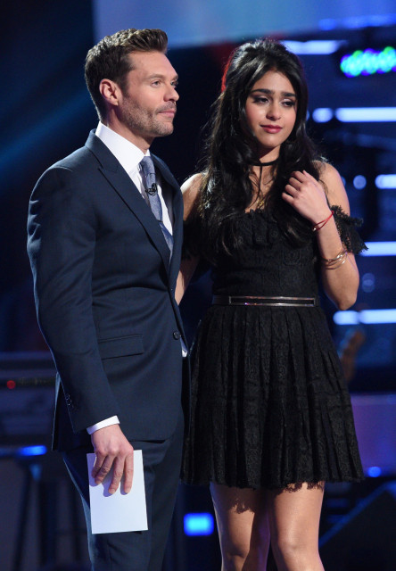 AMERICAN IDOL: Top 4: L-R: Host Ryan Seacrest announces eliminated contestant Sonika Vaid on AMERICAN IDOL airing Thursday, March 24 (8:00-10:00 PM ET/PT) on FOX. © 2016 FOX Broadcasting Co. Cr: Michael Becker/ FOX. This image is embargoed until Thursday, March 24,10:00PM PT / 1:00AM ET