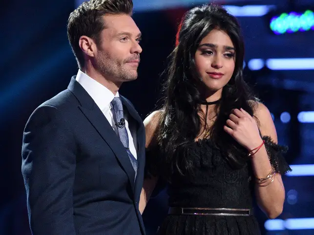 AMERICAN IDOL: Top 4: L-R: Host Ryan Seacrest announces eliminated contestant Sonika Vaid on AMERICAN IDOL airing Thursday, March 24 (8:00-10:00 PM ET/PT) on FOX. © 2016 FOX Broadcasting Co. Cr: Michael Becker/ FOX. This image is embargoed until Thursday, March 24,10:00PM PT / 1:00AM ET