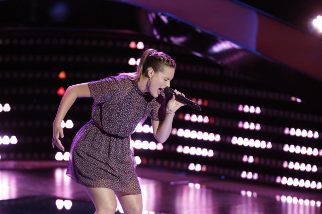 THE VOICE -- "Blind Auditions" -- Pictured: Hannah Huston -- (Photo by: Tyler Golden/NBC)