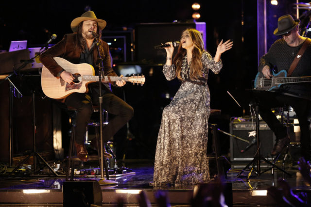 THE VOICE -- "Live Semi Finals" Episode 1017A -- Pictured: Adam Wakefield, Alisan Porter -- (Photo by: Tyler Golden/NBC)