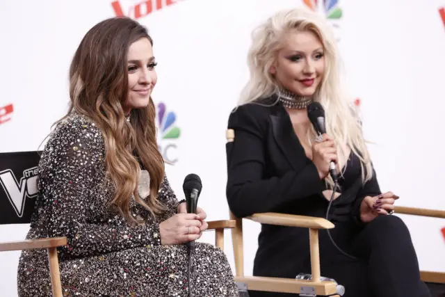 THE VOICE -- "Live Finale" Episode 1018B -- Pictured: (l-r) Alisan Porter, Christina Aguilera -- (Photo by: Tyler Golden/NBC)