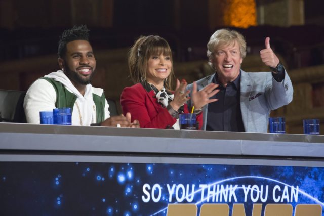 SO YOU THINK YOU CAN DANCE: Pictured L-R: Jason Derulo, Paula Abdul and Nigel Lythgoe in the Chicago auditions for SO YOU THINK YOU CAN DANCE: THE NEXT GENERATION airing Monday, June 6 (8:00-9:00 PM ET/PT) on FOX. ©2016 Fox Broadcasting Co. CR : Chuck Hodes/FOX