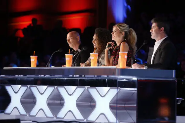 AMERICA'S GOT TALENT -- "Live Results 1" Episode: 1113 -- Pictured: (l-r) Howie Mandel, Mel B., Heidi Klum, Simon Cowell -- (Photo by: Trae Patton/NBC)