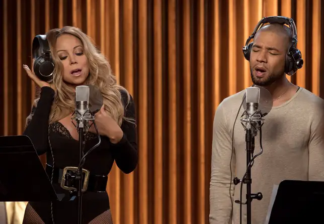 EMPIRE: Pictured L-R: Guest star Mariah Carey and Jussie Smollett in the "What Remains is Bestial" episode of EMPIRE airing Wednesday, Oct. 5 (9:00-10:00 PM ET/PT) on FOX. ©2016 Fox Broadcasting Co. CR: Chuck Hodes/FOX
