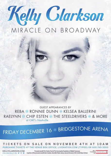 Kelly Clarkson Miracle on Broadway 2016