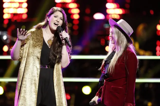 THE VOICE -- "Battle Rounds" -- Pictured: (l-r) Karlee Metzger, Darby Walker -- (Photo by: Tyler Golden/NBC)