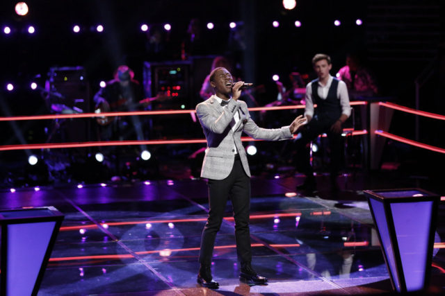 THE VOICE -- "Knockout Rounds" -- Pictured: (l-r) Jason Warrior, Riley Elmore -- (Photo by: Tyler Golden/NBC)