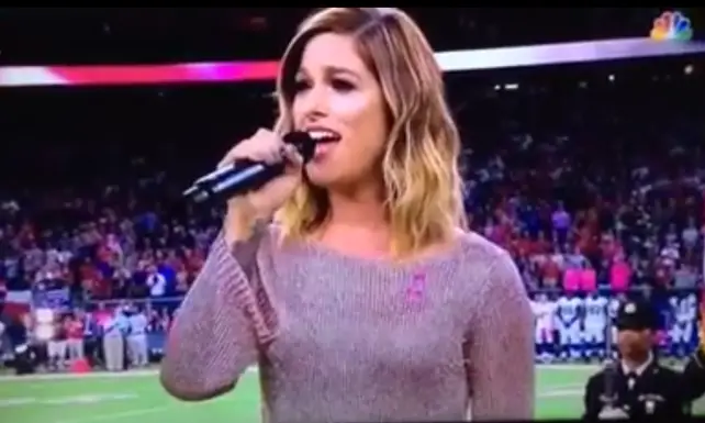 The Voice Cassadee Pope sings National Anthem - NBC Sunday Night Football