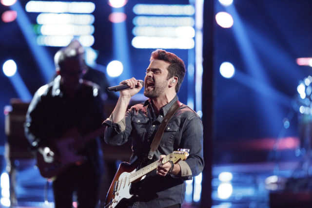 THE VOICE -- "Live Top 12" Episode 1114A -- Pictured: Brendan Fletcher -- (Photo by: Tyler Golden/NBC)