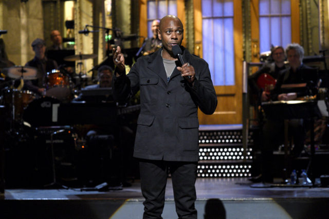 SATURDAY NIGHT LIVE -- "Dave Chappelle" Episode 1710 -- Pictured: Host Dave Chappelle during the monologue on November 12, 2016 -- (Photo by: Will Heath/NBC)