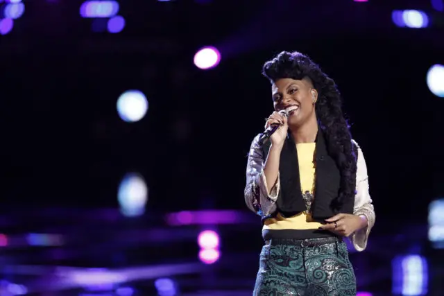 THE VOICE -- "Live Top 10" Episode 1116B -- Pictured: Courtney Harrell -- (Photo by: Tyler Golden/NBC)