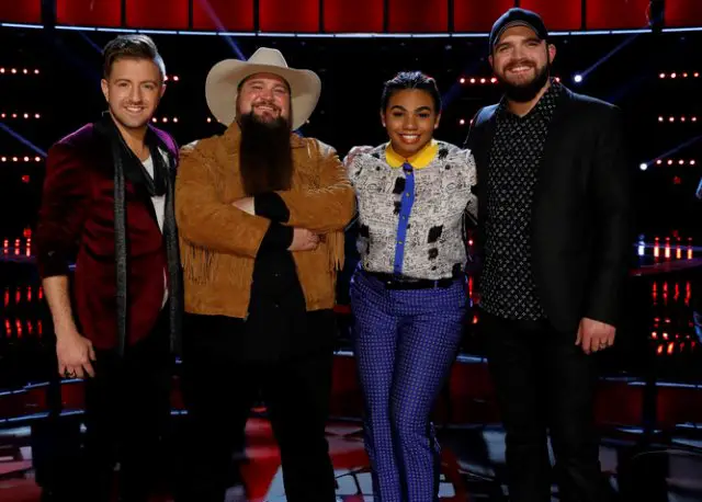 The Voice Season 11 Final Four - Billy Gilman, Sundance Head, We McDonald, Josh Gallagher