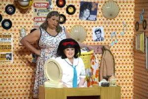 HAIRSPRAY LIVE! -- Pictured: (l-r) Harvey Fierstein as Edna Turnblad, Maddie Baillio as Tracy Turnblad -- (Photo by: Paul Drinkwater/NBC)