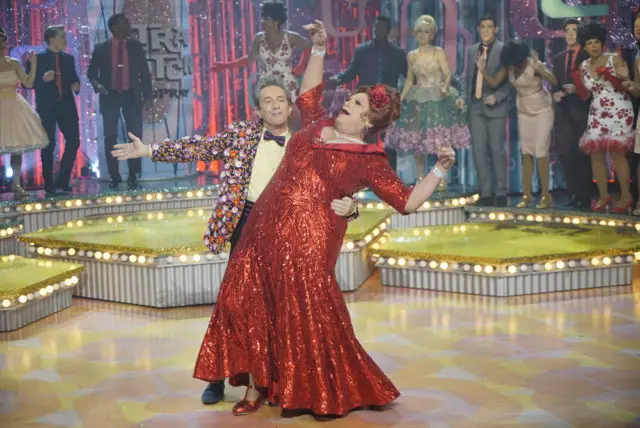 HAIRSPRAY LIVE! -- Pictured: (l-r) Martin Short as Wilbur Turnblad, Harvey Fierstein as Edna Turnblad -- (Photo by: Paul Drinkwater/NBC)