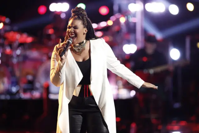 THE VOICE -- "Live Playoffs" Episode 1113A -- Pictured: Dana Harper -- (Photo by: Tyler Golden/NBC)