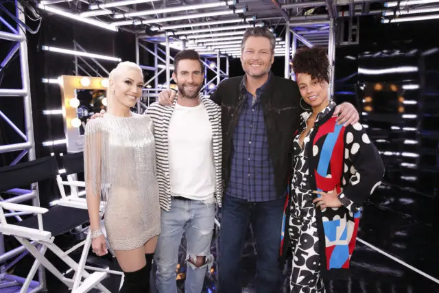 THE VOICE -- "Blind Auditions" -- Pictured: (l-r) Gwen Stefani, Adam Levine, Blake Shelton, Alicia Keys -- (Photo by: Trae Patton/NBC)