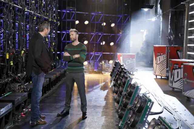 THE VOICE -- "Knockout Rounds" -- Pictured: (l-r) Blake Shelton, Adam Levine -- (Photo by: Trae Patton/NBC)