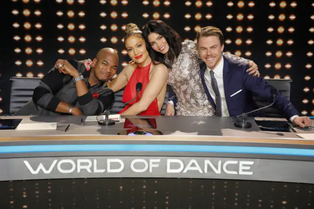 WORLD OF DANCE -- "World of Dance" -- Pictured: (l-r) Ne-Yo, Jennifer Lopez, Jenna Dewan Tatum, Derek Hough -- (Photo by: Trae Patton/NBC)