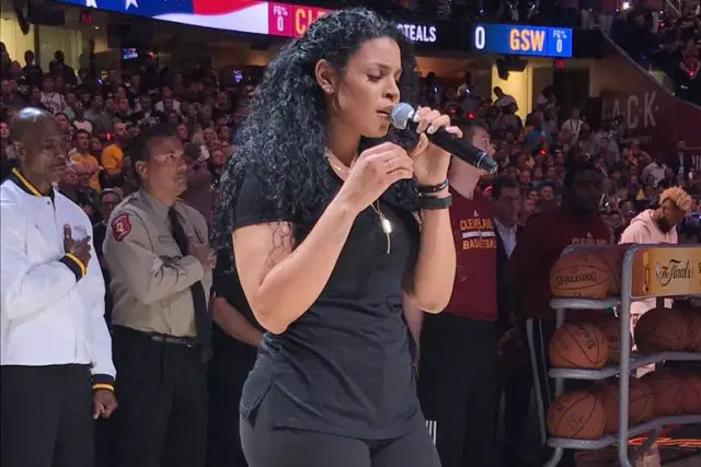 Jordin Sparks National Anthem NBA Finals Game 4