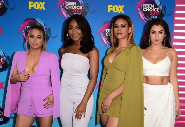 TEEN CHOICE 2017: Fifth Harmony arrives on the blue carpet at TEEN CHOICE 2017 airing Sunday, August 13 (8:00-10:00 PM ET live/PT tape-delayed) on FOX at The Galen Center in Los Angeles, CA. ©2017 Fox Broadcasting Co. CR: Scott Kirkland/FOX