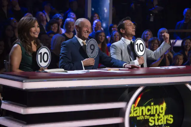 DANCING WITH THE STARS - "Episode 2504" - The 11 remaining celebrities wax nostalgic as they stroll down memory lane and celebrate with a dance to a time in their lives that left a lasting impression, as Most Memorable Year night comes to "Dancing with the Stars," live, MONDAY, OCTOBER 9 (8:00-10:01 p.m. EDT), on The ABC Television Network. (ABC/Eric McCandless) CARRIE ANN INABA, LEN GOODMAN, BRUNO TONIOLI