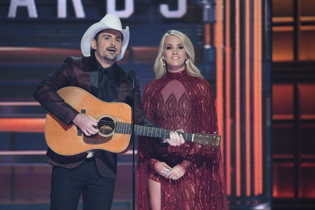 THE 51ST ANNUAL CMA AWARDS - "The 51st Annual CMA Awards," hosted for the 10th year by Brad Paisley and Carrie Underwood, airs live from Bridgestone Arena in Nashville, WEDNESDAY, NOV. 8 (8:00-11:00 p.m. EST), on The ABC Television Network. (ABC/Image Group LA) BRAD PAISLEY, CARRIE UNDERWOOD