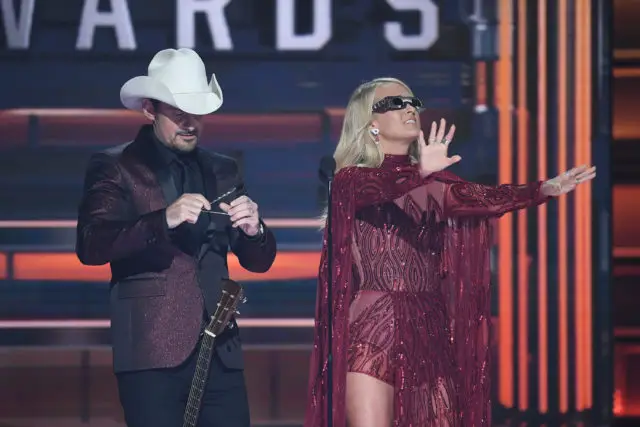 THE 51ST ANNUAL CMA AWARDS - "The 51st Annual CMA Awards," hosted for the 10th year by Brad Paisley and Carrie Underwood, airs live from Bridgestone Arena in Nashville, WEDNESDAY, NOV. 8 (8:00-11:00 p.m. EST), on The ABC Television Network. (ABC/Image Group LA) BRAD PAISLEY, CARRIE UNDERWOOD