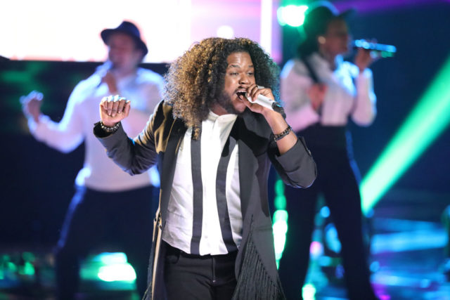 THE VOICE -- "Live Top 12" Episode 1317A -- Pictured: Davon Fleming -- (Photo by: Tyler Golden/NBC)