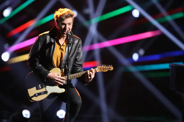 THE VOICE -- "Live Top 12" Episode 1317A -- Pictured: Noah Mac -- (Photo by: Tyler Golden/NBC)